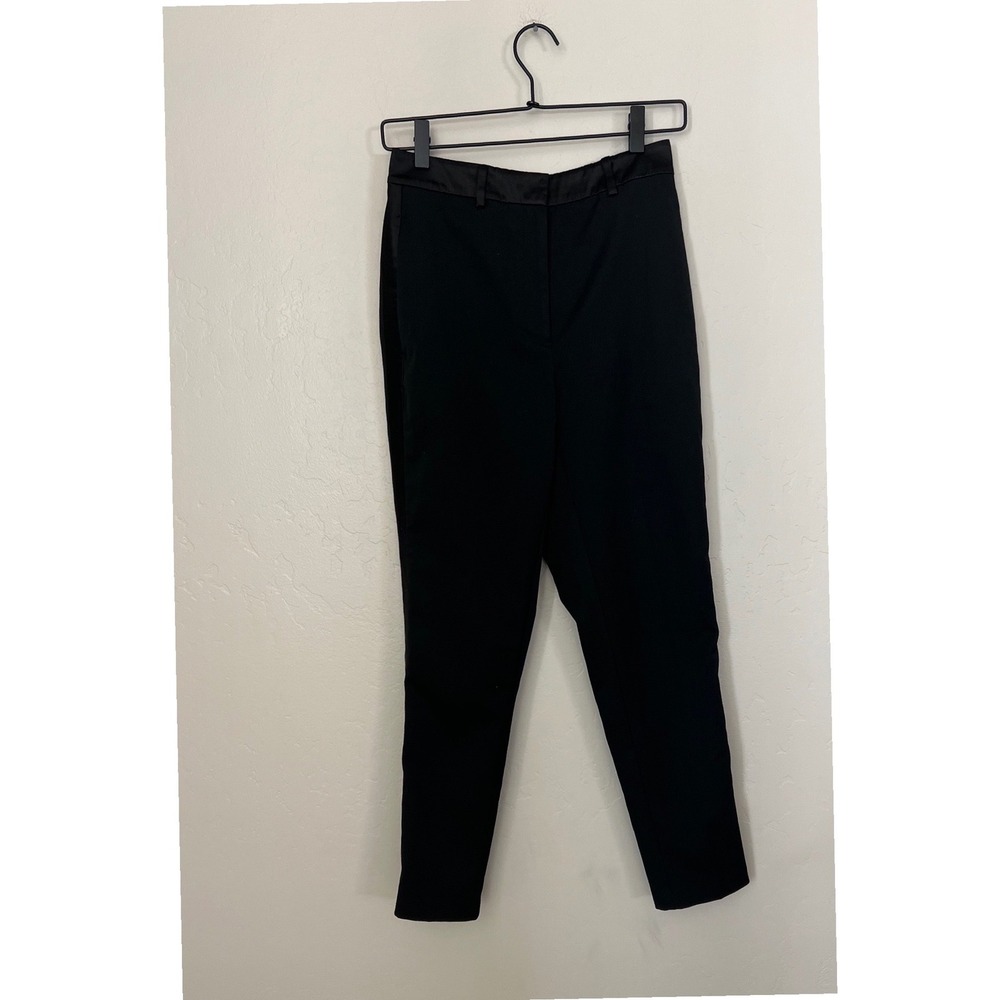 ALLSAINTS Black Satin Waist Trousers Pants Womens Size 2 Dress‎ Pants